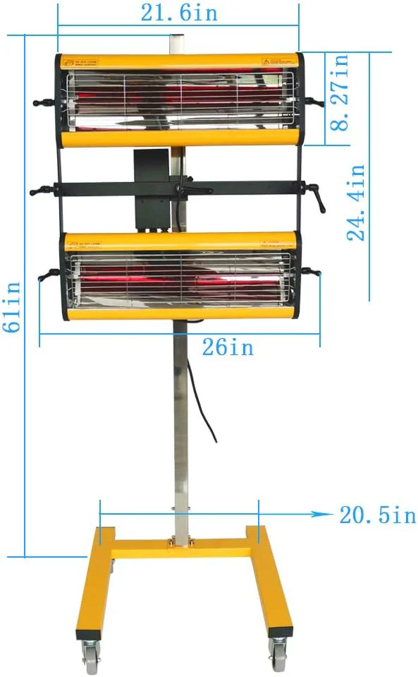 Solary Infrared Paint Curing Lamp for Car Bodywork Paint Repair,2100W 110V - Image 3