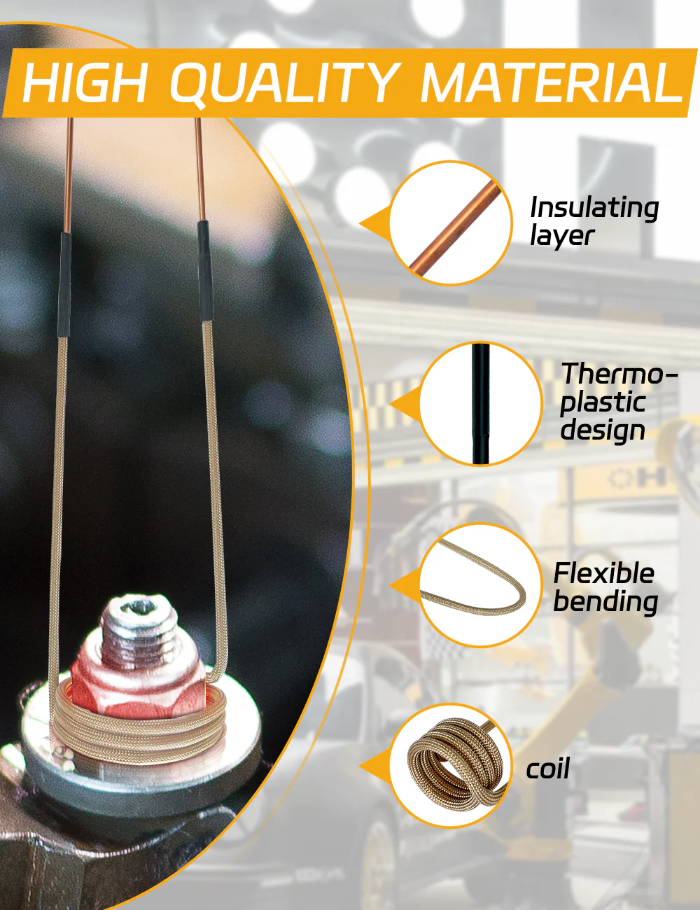 Solary Induction Coil Heater Kit, 10Pcs Open-end Induction Coil for Induction Heating Machine - Image 5